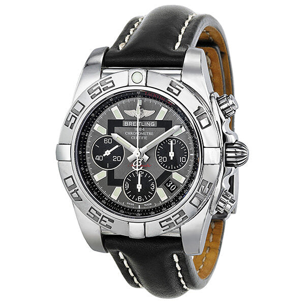 Breitling Chronomat 41 Automatic Chronograph Black Dial Men's Watch AB014012/F554#AB014012-F554 - Watches of America