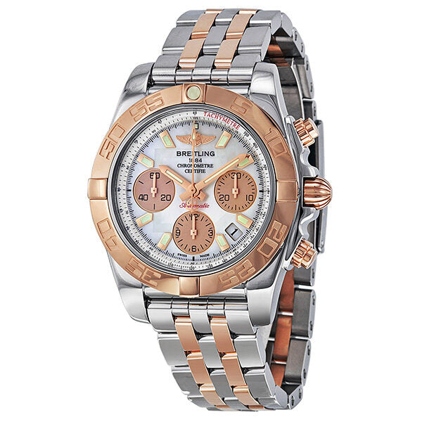 Breitling Chronomat 41 Automatic Chronograph Rose Gold and Stainless Steel Men's Watch CB014012-A722TT#CB014012-A722-378C - Watches of America