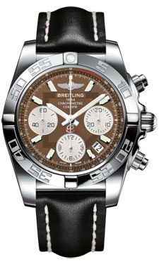 Breitling Chronomat 41 Brown Dial Stainless Steel Men's Watch #AB014012/Q583BKSLT - Watches of America