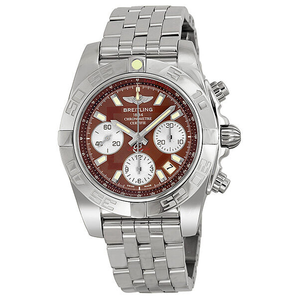 Breitling Chronomat 41 Brown Dial Stainless Steel Men's Watch AB014012-Q583SS#AB014012-Q583-378A - Watches of America