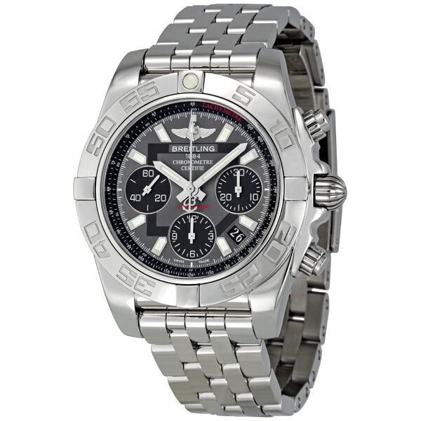 Breitling Chronomat 41 Chronograph Automatic Chronometer Grey Dial Men's Watch #AB014012-F554-378A - Watches of America