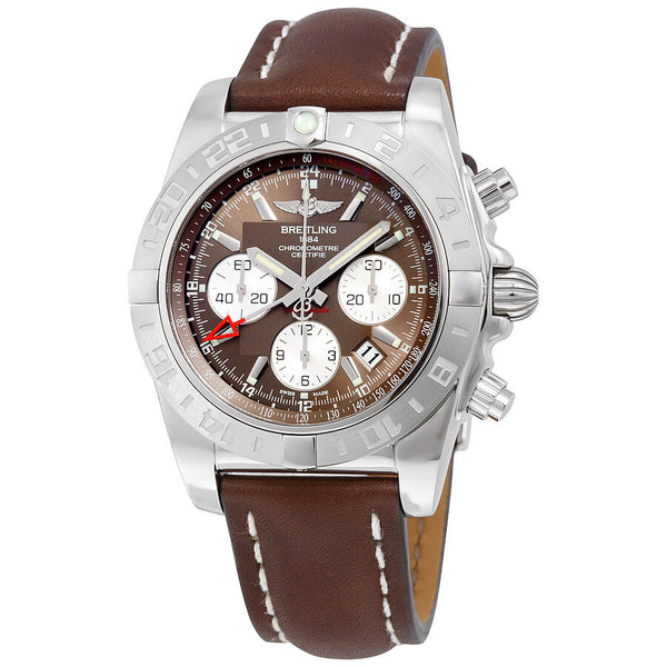 Breitling Chronomat 44 Automatic Brown Dial Brown Leather Men's Watch AB042011-Q589BRLT#AB042011-Q589-437X-A20BA.1 - Watches of America