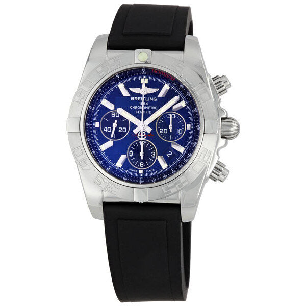 Breitling Chronomat 44 Automatic Chronograph Blue Dial Men's Watch AB011011-C789#AB011011-C789BKPT - Watches of America