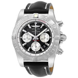 Breitling Chronomat 44 Black Dial Black Leather Men's Watch AB011011-B967BKLT#AB011012-B967-435X-A20BA.1 - Watches of America