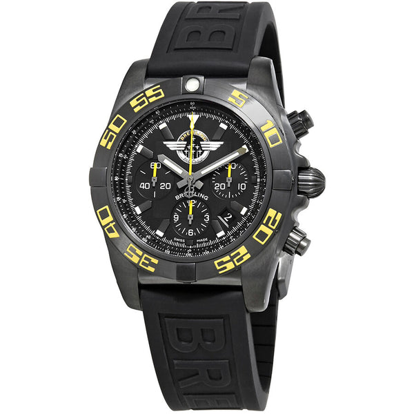 Breitling Chronomat 44 Chronograph Automatic Black Dial Men's Watch #MB01109P-BD48-153S - Watches of America
