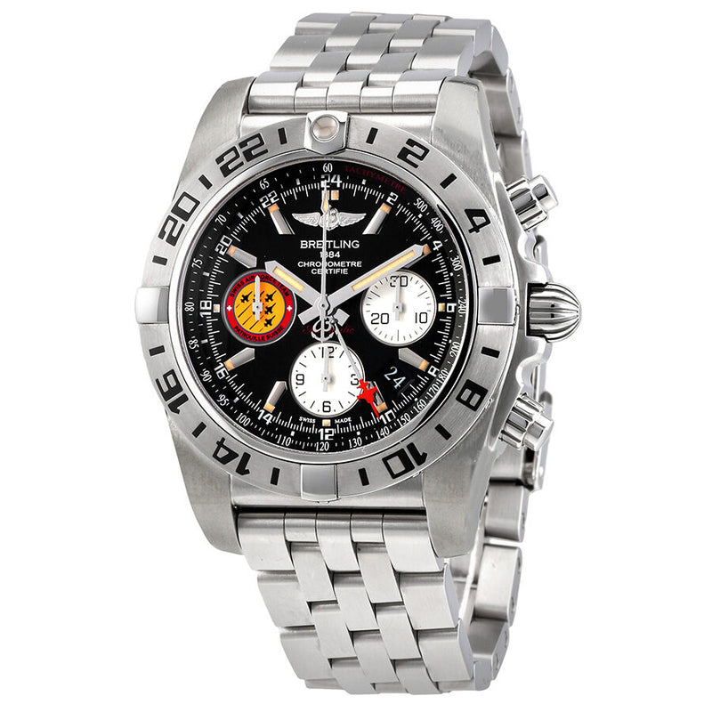 Breitling Chronomat 44 GMT Black Dial Men's Watch AB04203J/BD29SS#AB04203J-BD29-377A - Watches of America