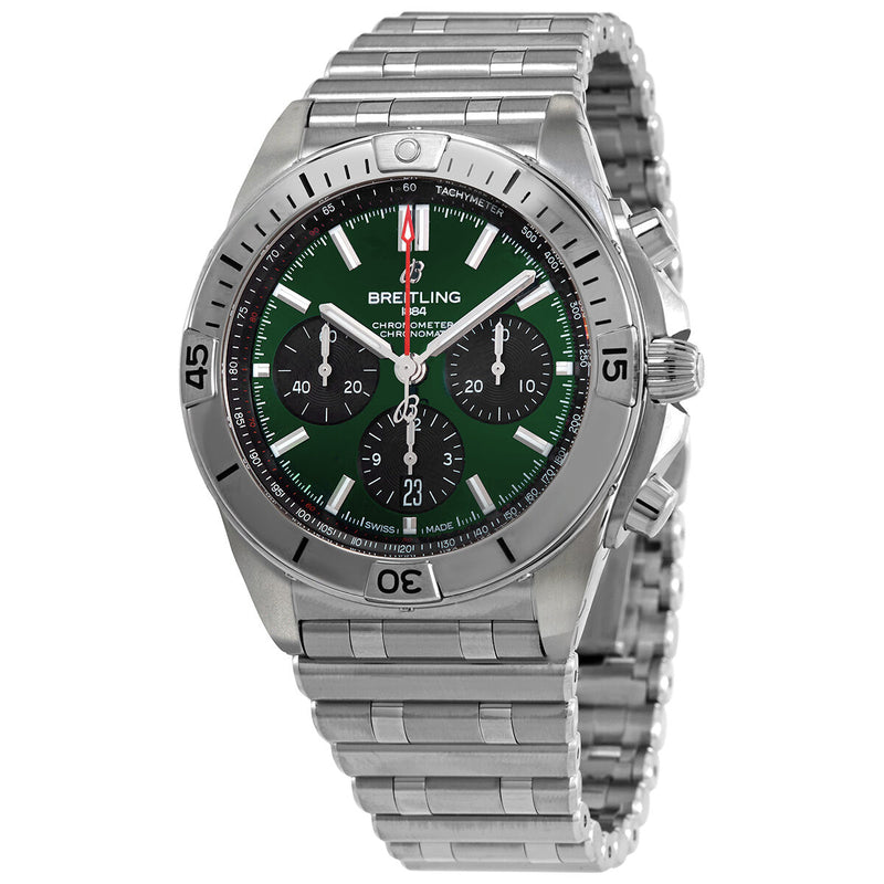 Breitling Chronomat B01 42 Chronograph Automatic Green Dial Men's Watch #AB01343A1L1A1 - Watches of America