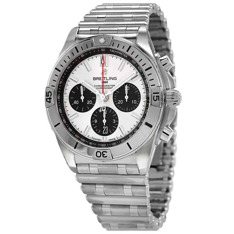 Breitling Chronomat B01 42 Chronograph Automatic Silver Dial Men's Watch #AB0134101G1A1 - Watches of America