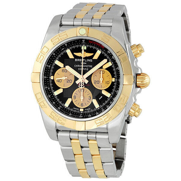 Breitling Chronomat B01 Black Dial Two Tone Men's Watch CB011012-B968TT#CB011012/B968-357C - Watches of America