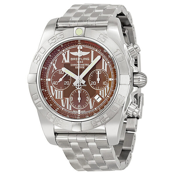 Breitling Chronomat B01 Brown Dial Stainless Steel Men's Watch AB011011-Q566SS#AB011011-Q566-375A - Watches of America