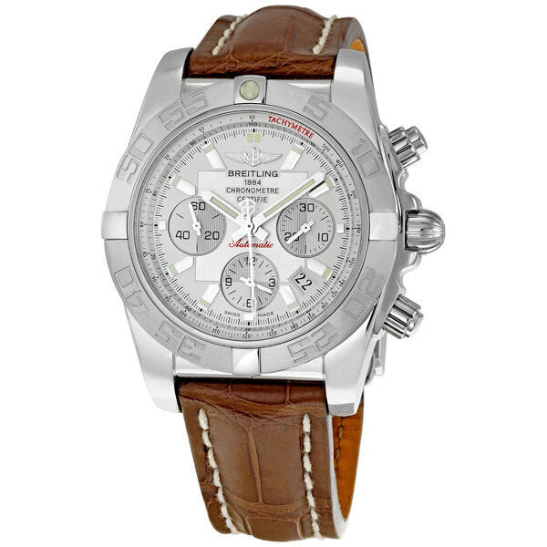 Breitling Chronomat B01 Silver Dial Chronograph Men's Watch #AB011011-G684BRCD - Watches of America