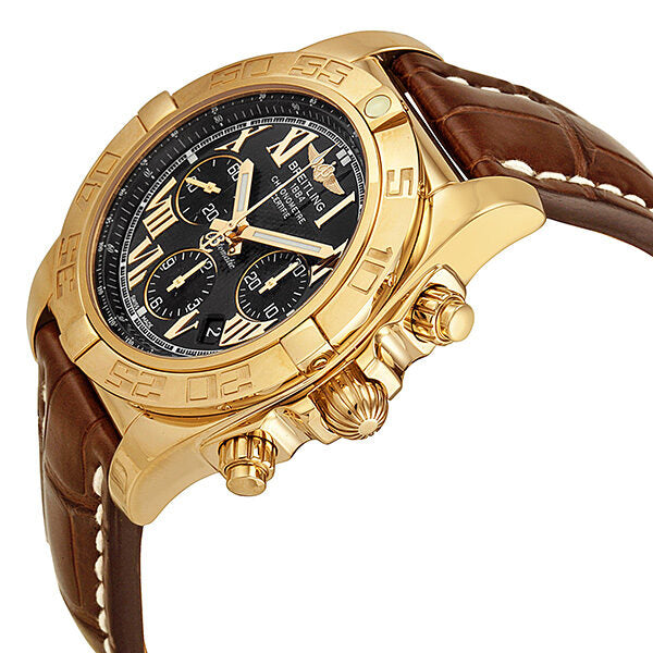 Breitling Chronomat Black Dial 18kt Rose Gold Men's Watch HB011012-B957BRCD #HB011012/B957 - 740P - Watches of America #2