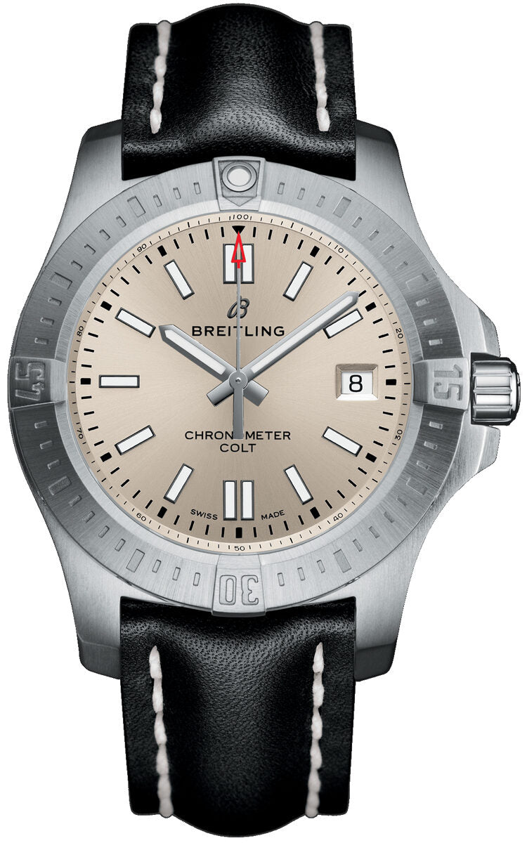 Breitling Chronomat Colt Automatic Chronometer Silver Dial Men's Watch #A17313101G1X2 - Watches of America