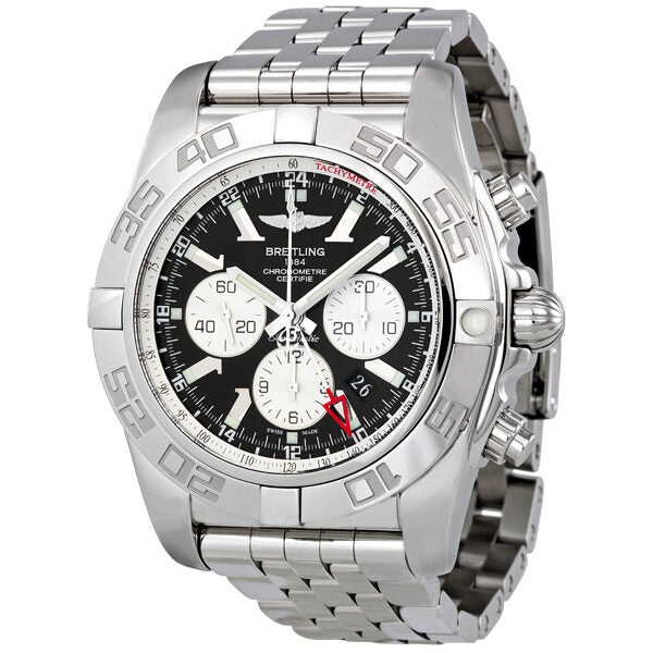 Breitling Chronomat GMT Black Dial Chronograph Automatic Men's Watch #AB041012-BA69SS - Watches of America