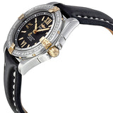 Breitling Cockpit Lady Diamond Black Dial Black Leather Watch #B7135653-B910BKLT - Watches of America #2