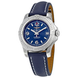 Breitling Colt 36 Blue Dial Blue Leather Quartz Ladies Watch A7438911-C913BLLD#A7438911-C913-199X-A16D.1 - Watches of America