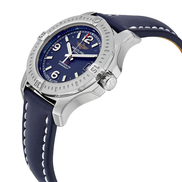 Breitling Colt 36 Blue Dial Blue Leather Quartz Ladies Watch A7438911-C913BLLD#A7438911-C913-199X-A16D.1 - Watches of America #2