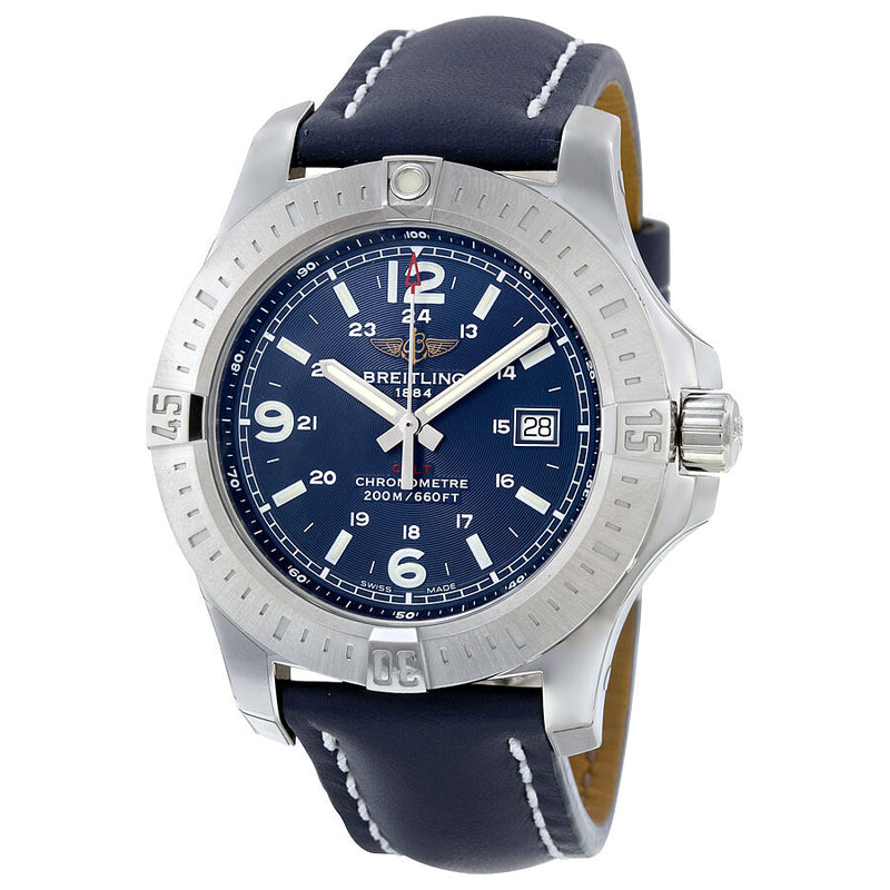 Breitling Colt Blue Dial Blue Leather Men's Watch A7438811-C907BLLT#A7438811-C907-105X-A20BA.1 - Watches of America