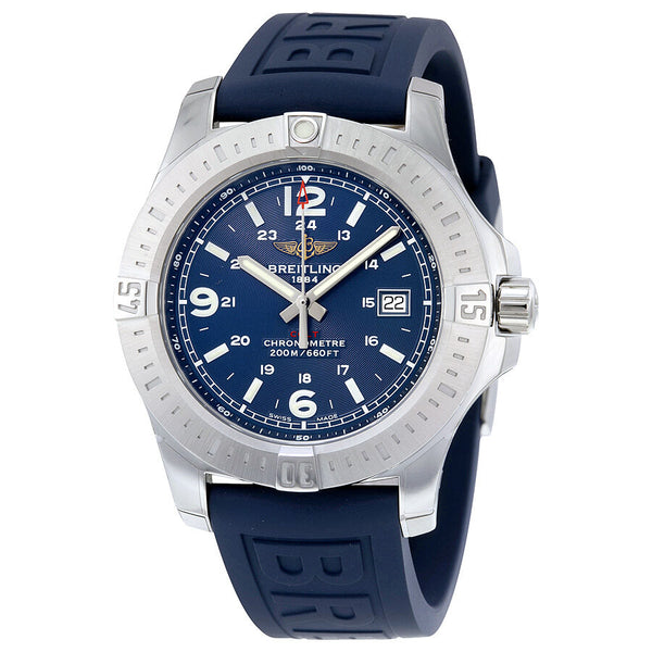 Breitling Colt Blue Dial Blue Rubber Men's Watch A7438811-C907BLPT3#A7438811-C907-158S-A20S.1 - Watches of America