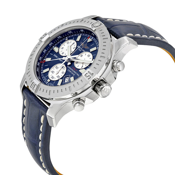 Breitling Colt Chronograph Blue Dial Blue Leather Quartz Men's Watch A7338811-C905BLCD #A7338811-C905-732P-A20D.1 - Watches of America #2