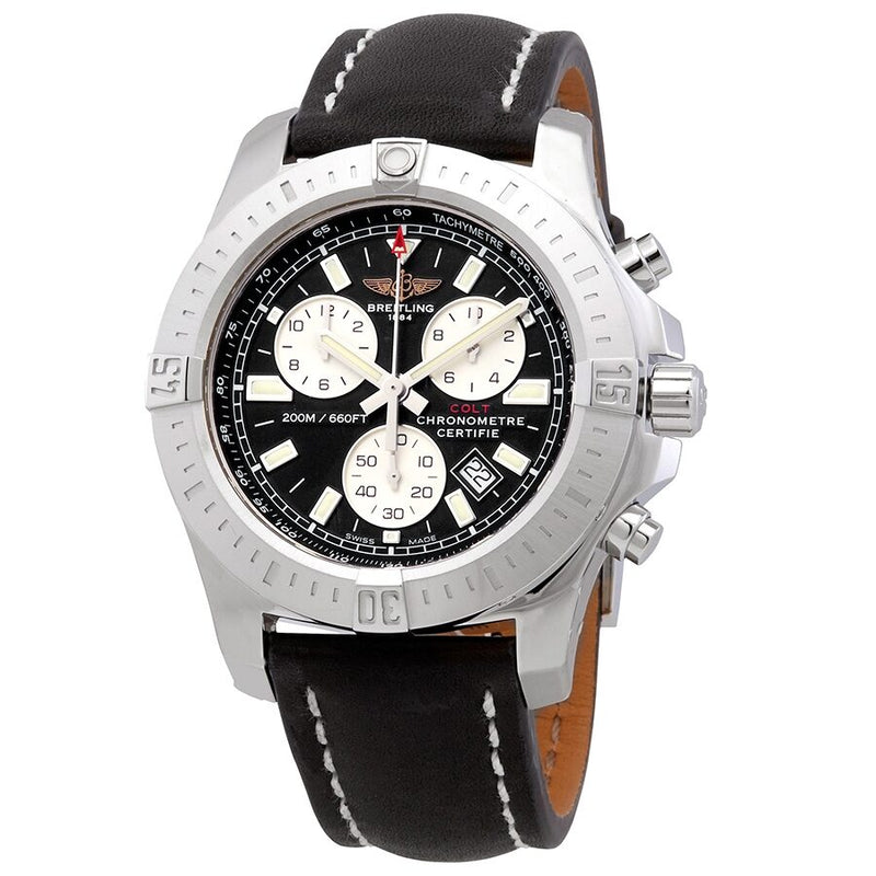 Breitling Colt Chronograph Quartz Black Dial Men's Watch #A73388111B1X1 - Watches of America