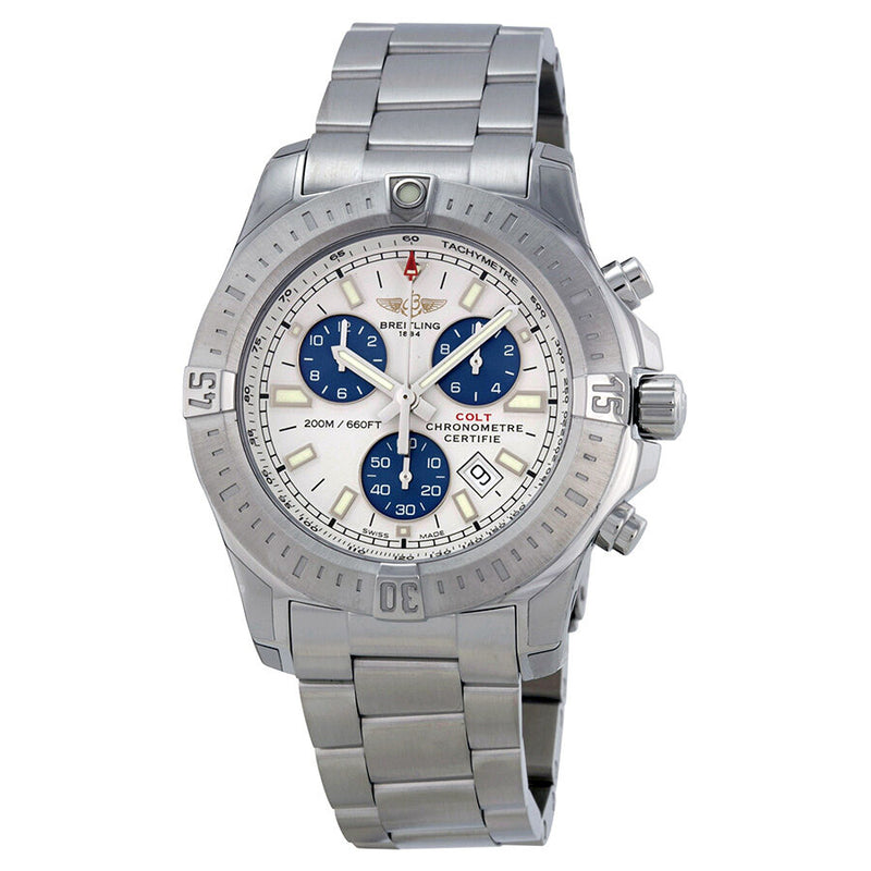 Breitling Colt Chronograph Silver Dial Men's Watch A7338811-G790SS#A7338811-G790-173A - Watches of America