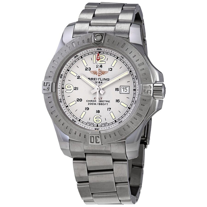 Breitling Colt Silver Dial Stainless Steel Men's Watch #A74388111G1A1 - Watches of America