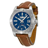 Breitling Galactic 36  Automatic Blue Dial Brown Lizard Leather Unisex Watch #A3733011-C824BRZT - Watches of America