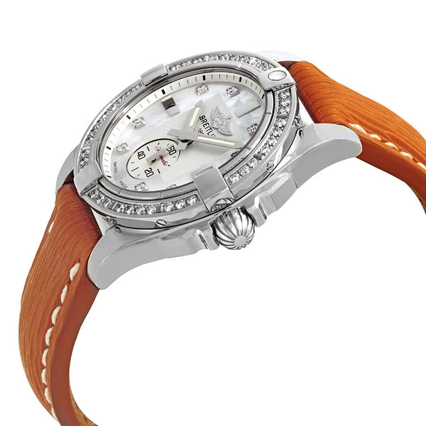 Breitling Galactic 36 Automatic Diamond Dial Orange Sahara Leather Watch A3733053/A717-239X#A3733053/A717-217XS-A16BA.1 - Watches of America #2