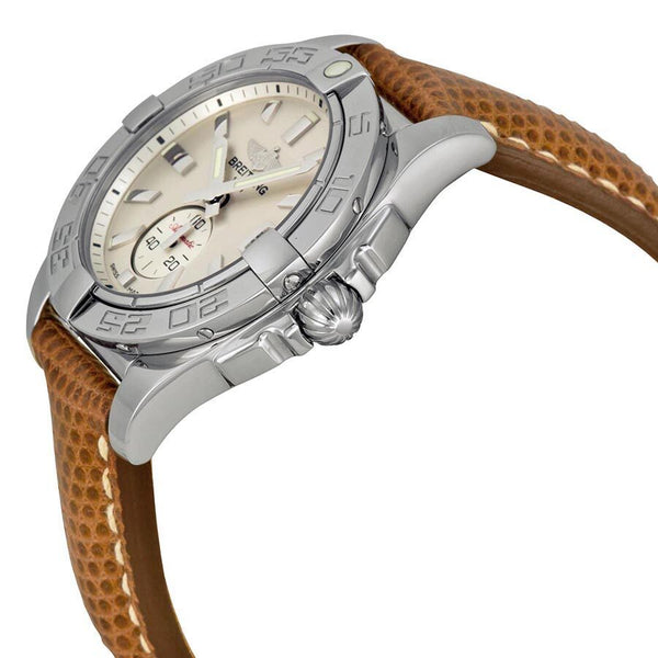 Breitling Galactic 36 Automatic Silver Dial Brown Lizard Leather Unisex Watch #A3733012-G706BRZT - Watches of America #2