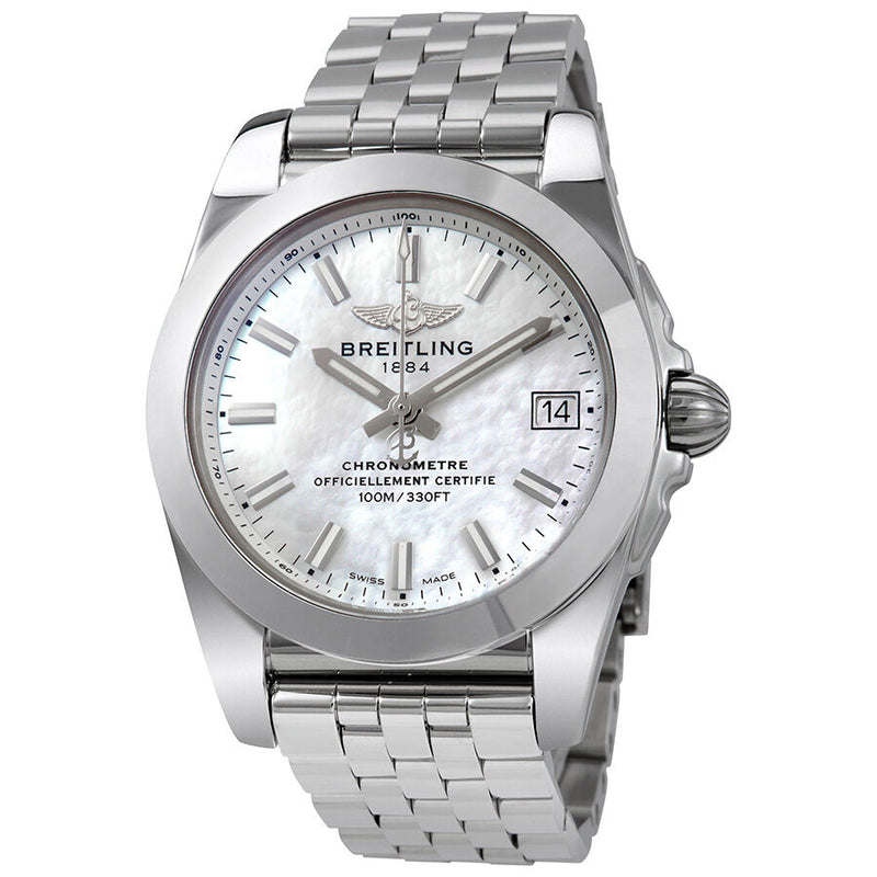 Breitling Galactic 36 Mother of Pearl Dial Stainless Steel Unisex Watch W7433012-A779SS#W7433012/A779-376A - Watches of America