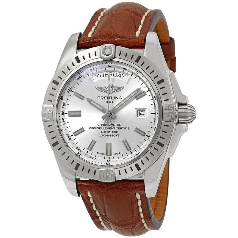 Breitling Galactic Automatic Silver Dial Men's Watch #A45320B9/G797LBRCT - Watches of America