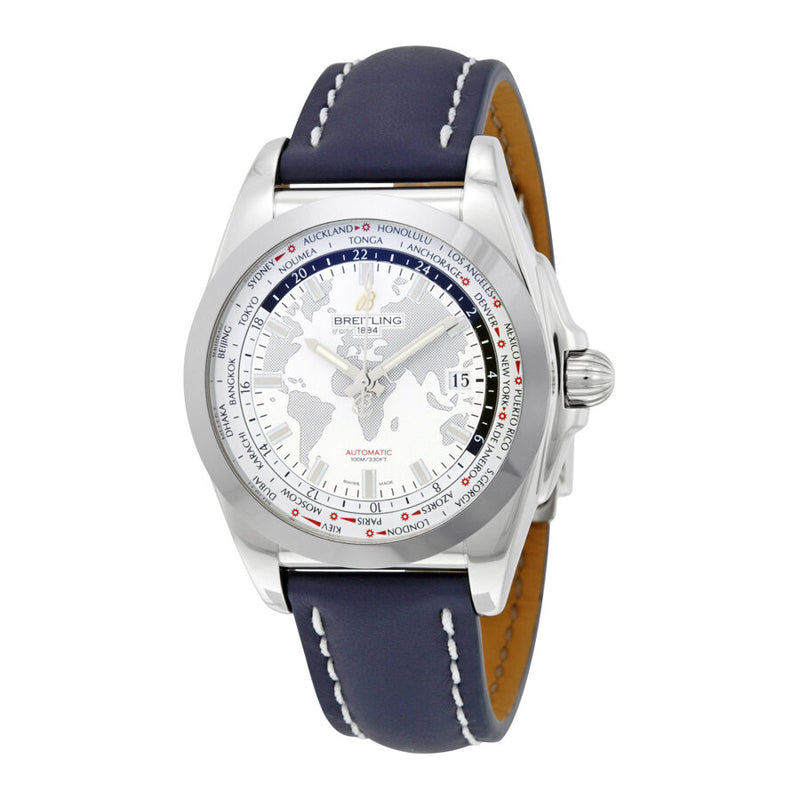 Breitling Galactic Unitime Antarctica White Dial Men's Watch WB3510U0-A777BLLD#WB3510U0/A777-112X-A20D.1 - Watches of America
