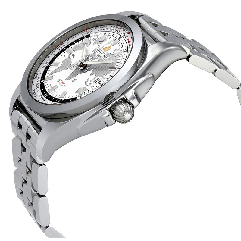 Breitling Galactic Unitime Automatic White Dial Men's Watch WB3510U0-A777SS #WB3510U0-A777-375A - Watches of America #2