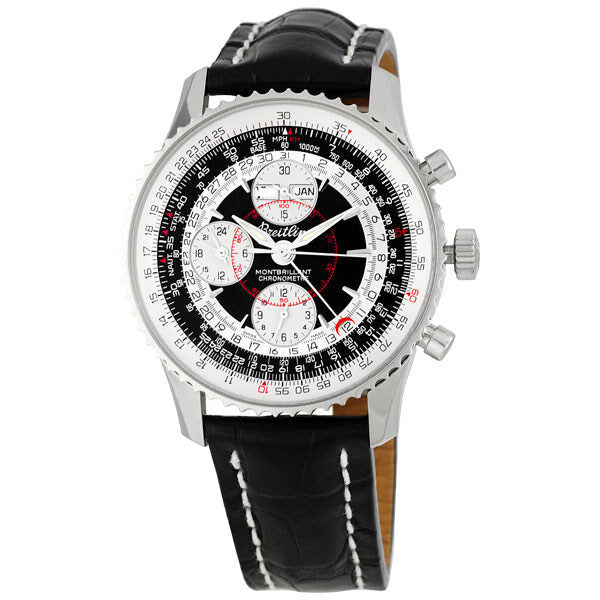 Breitling Montbrilliant Datora Black Dial Men's Watch BKCD#A2133012-B993 - Watches of America