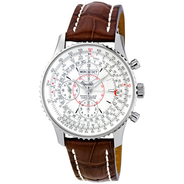 Breitling Montbrilliant Datora Chronograph Brown Strap Men's Watch A2133012-G518BRCD#A2133012/G518 - Watches of America