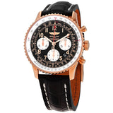 Breitling Navitimer 01 Black Dial 18k Rose Gold Chronograph Men's Watch RB012012/BB07BKCT#RB012012/BB07-743P - Watches of America