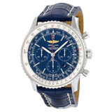 Breitling Navitimer 01 Chronograph Automatic Blue Dial Blue Leather Men's Watch AB012721-C889BLCD#AB012721-C889-747P-A20D.1 - Watches of America