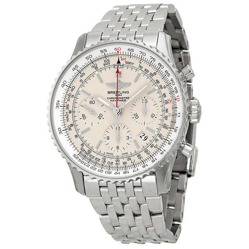 Breitling Navitimer 01 Limited Off White Dial Stainless Steel Men's Watch AB012312-G756#AB012312-G756SS - Watches of America