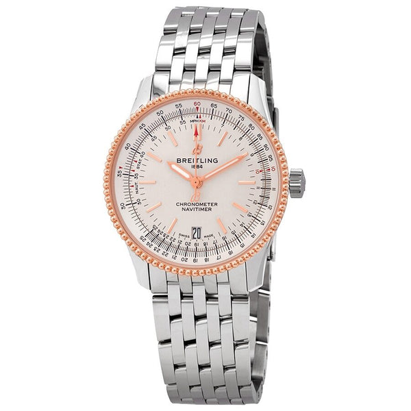 Breitling Navitimer Automatic Chronometer Silver Dial 38 mm Watch #U17325211G1A1 - Watches of America