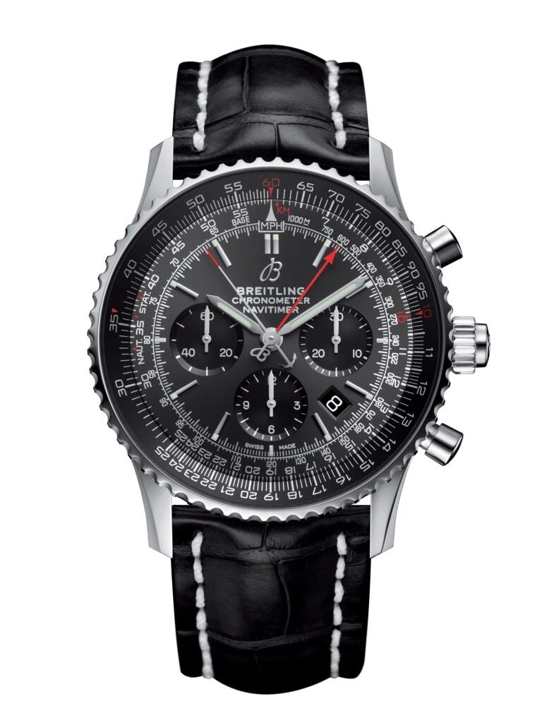 Breitling Navitimer 1 Chronograph Automatic Rattrapante Stratos Gray Dial Men's Watch #AB03102A1F1P2 - Watches of America