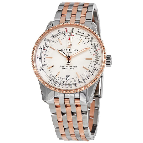 Breitling Navitimer Automatic Chronometer Silver Dial 38 mm Men's Watch #U17325211G1U1 - Watches of America