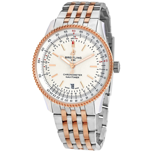 Breitling Navitimer Automatic Men's Stainless Steel and 18kt Rose Gold Watch #U17326211G1U1 - Watches of America
