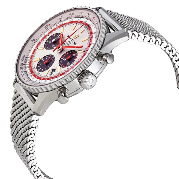 Breitling Navitimer Chronograph Automatic Chronometer Silver Dial Men's Watch #AB01219A1G1A1 - Watches of America #2