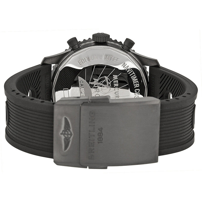 Breitling Navitimer Cosmonaute Black Dial Black Rubber Men's Watch #MB0210B6-BC79BKOR - Watches of America #3