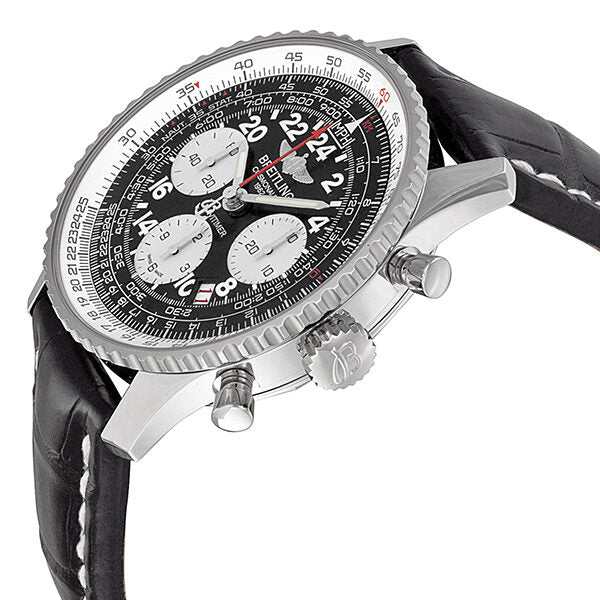 Breitling Navitimer Cosmonaute Black Dial Leather Men's Watch #AB021012-BB59BKCT - Watches of America #2
