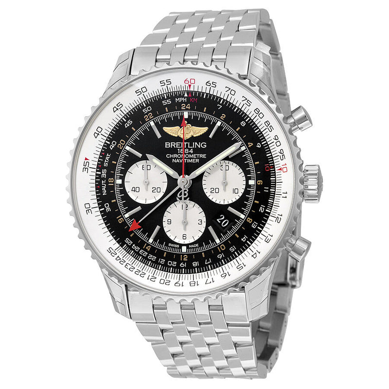 Breitling Navitimer GMT Black Dial Men's Watch AB044121/BD24#AB044121-BD24-453A - Watches of America