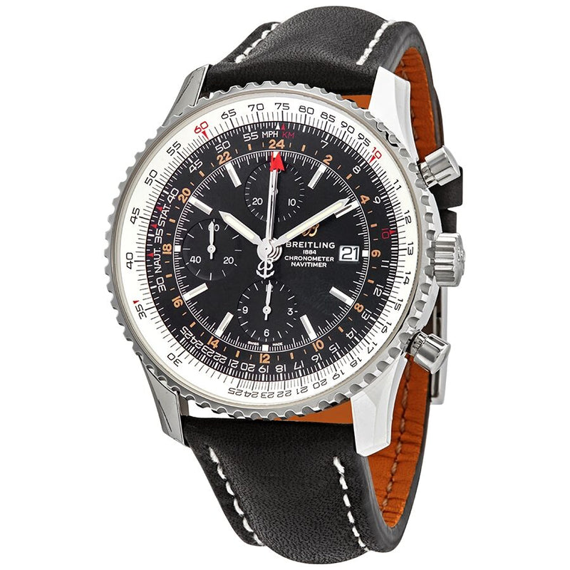 Breitling Navitimer GMT Chronograph Automatic 46 mm Leather Men's Watch #A24322121B2X1 - Watches of America