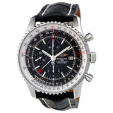 Breitling Navitimer World Black Dial Leather Automatic Men's Watch A2432212-B726BKCD#A2432212-B726-761P-A20D.1 - Watches of America