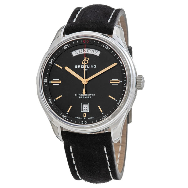 Breitling Premier Automatic Day and Date Chronometer Black Dial Watch #A45340241B1X4 - Watches of America